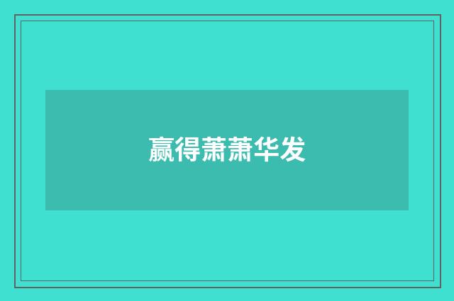 赢得萧萧华发