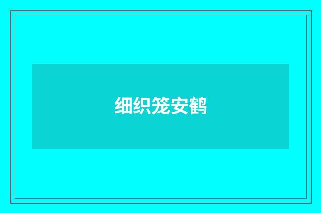 细织笼安鹤