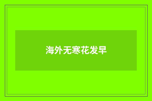 海外无寒花发早