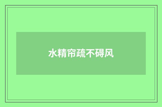 水精帘疏不碍风