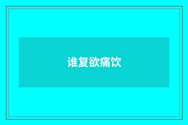 谁复欲痛饮