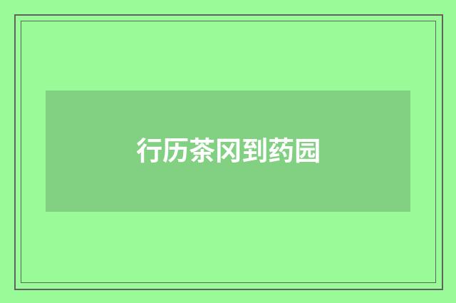 行历茶冈到药园