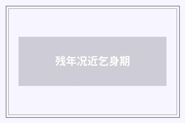 残年况近乞身期