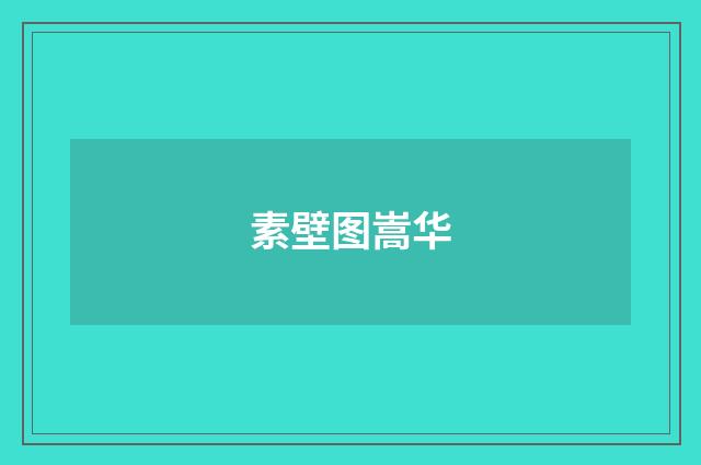 素壁图嵩华
