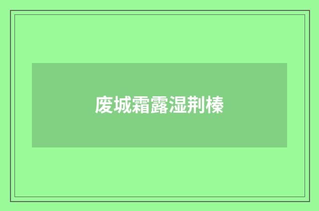 废城霜露湿荆榛