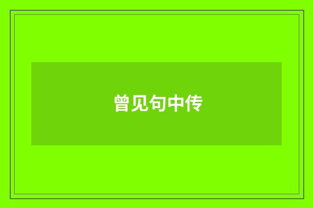 曾见句中传