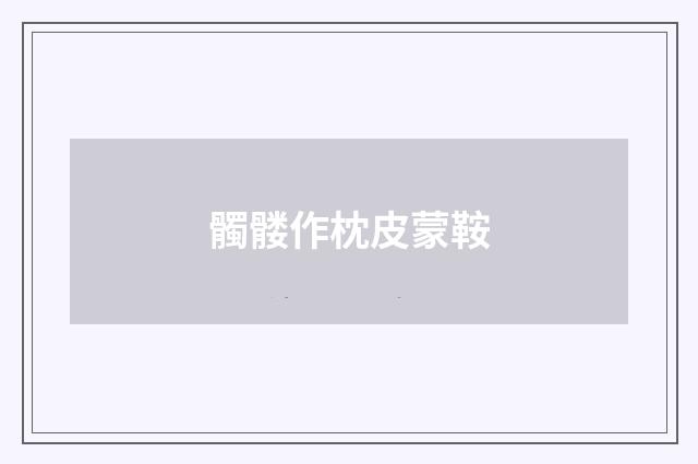 髑髅作枕皮蒙鞍
