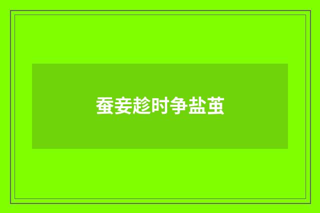 蚕妾趁时争盐茧