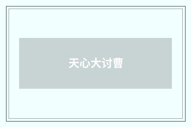 天心大讨曹