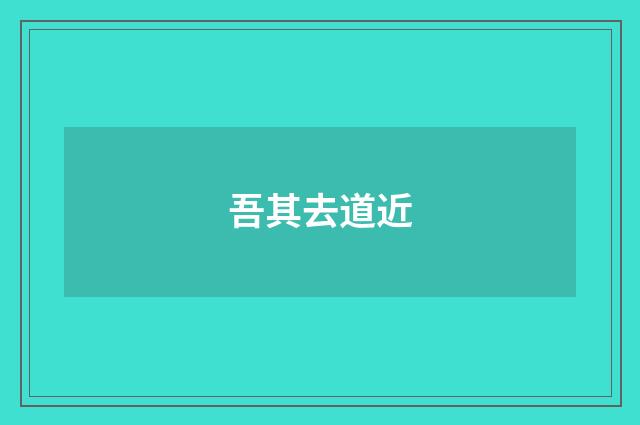吾其去道近