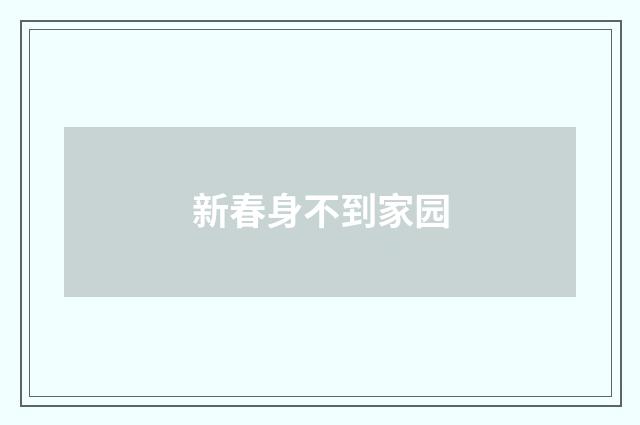 新春身不到家园