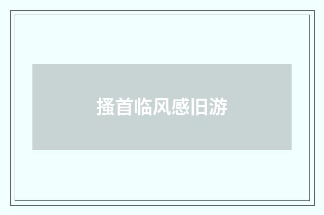 搔首临风感旧游