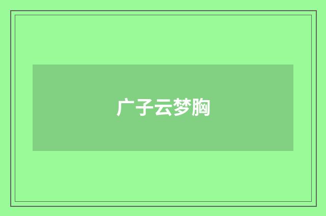 广子云梦胸