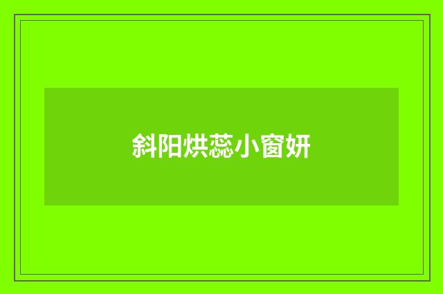 斜阳烘蕊小窗妍