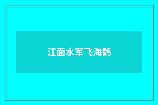 江面水军飞海鹘