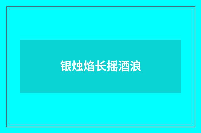 银烛焰长摇酒浪
