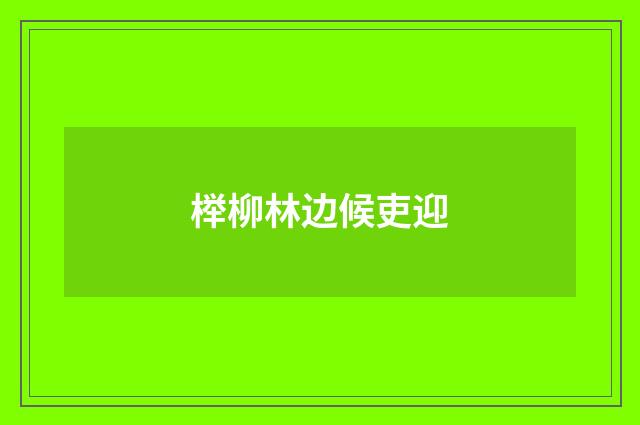 榉柳林边候吏迎