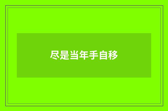 尽是当年手自移
