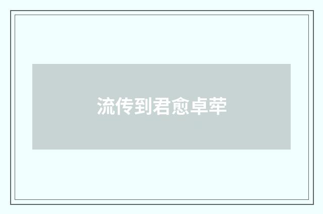 流传到君愈卓荦
