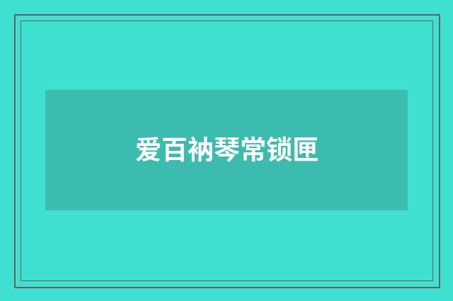爱百衲琴常锁匣