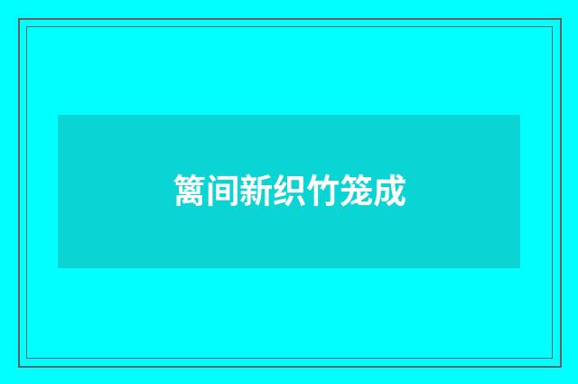 篱间新织竹笼成