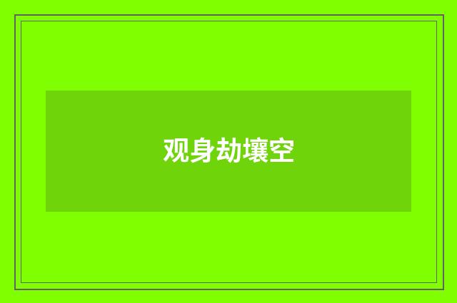 观身劫壤空