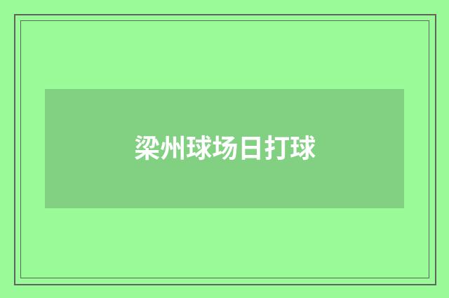 梁州球场日打球