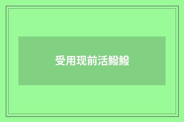 受用现前活鱍鱍