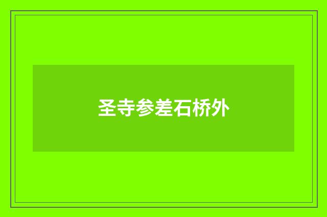 圣寺参差石桥外