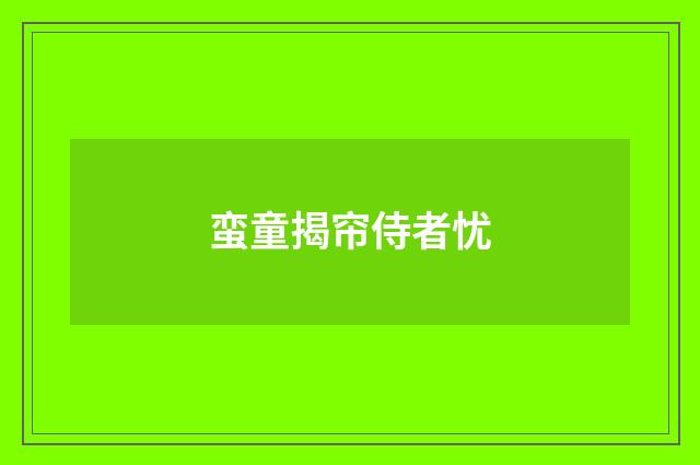 蛮童揭帘侍者忧