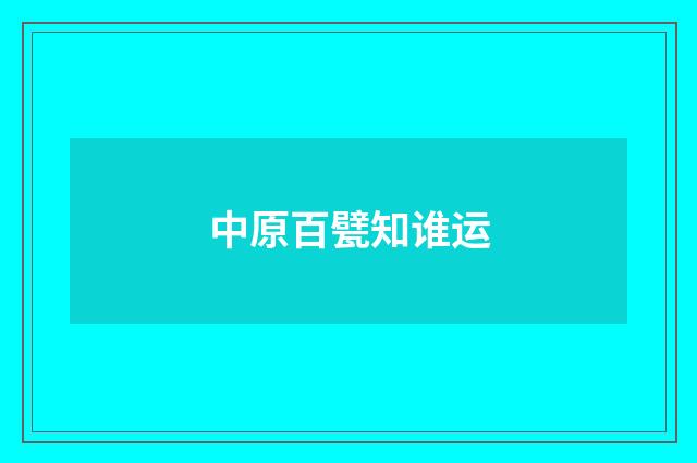 中原百甓知谁运