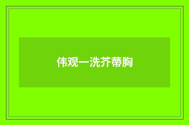 伟观一洗芥蔕胸