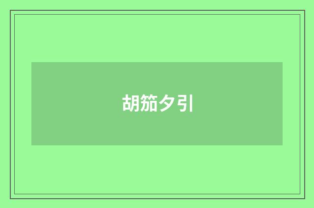 胡笳夕引