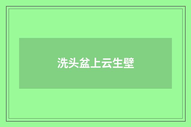 洗头盆上云生壁