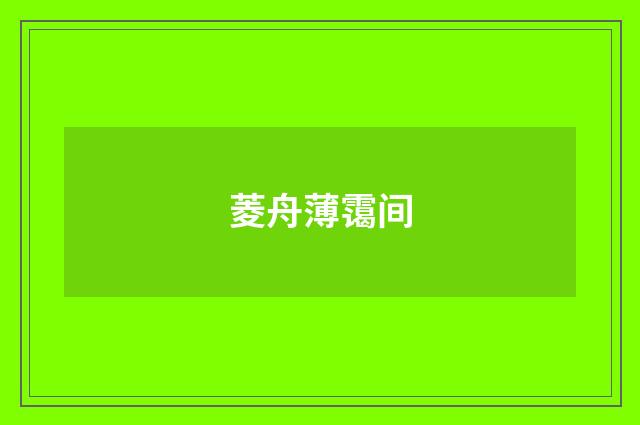 菱舟薄霭间