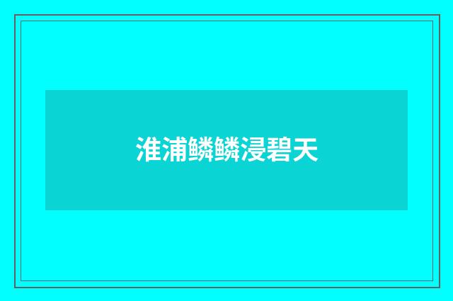 淮浦鳞鳞浸碧天