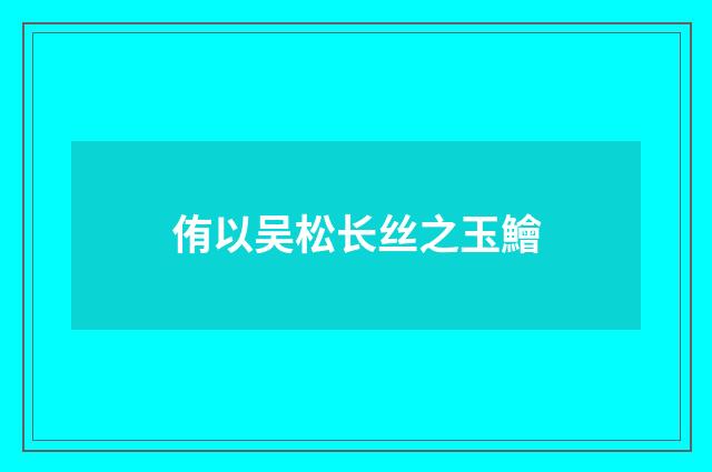 侑以吴松长丝之玉鱠