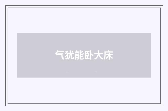 气犹能卧大床