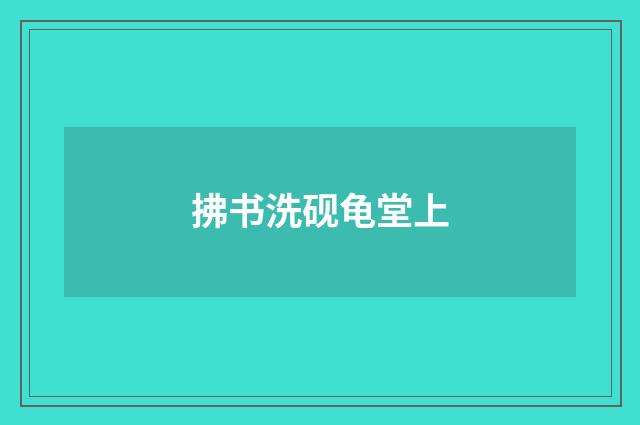 拂书洗砚龟堂上