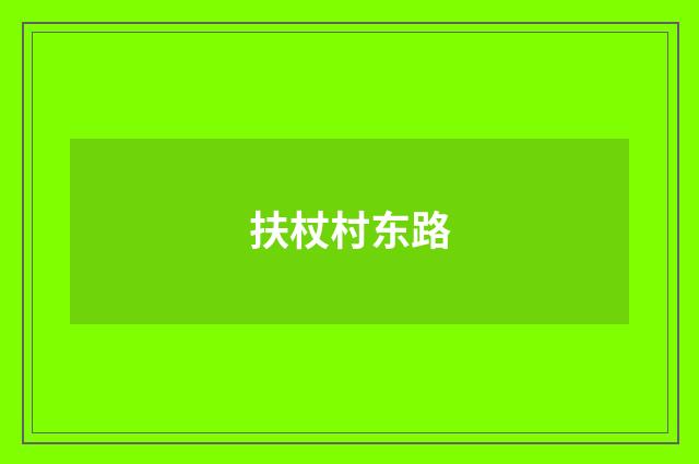 扶杖村东路