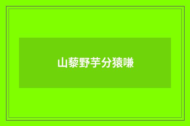山藜野芋分猿嗛