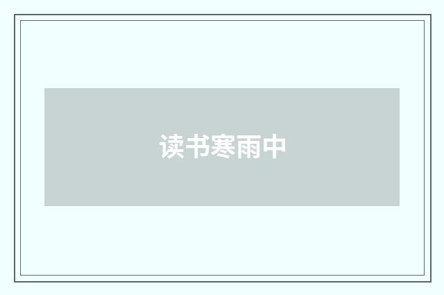 读书寒雨中