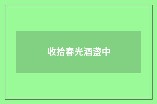 收拾春光酒盏中