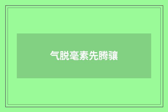气脱毫素先腾骧