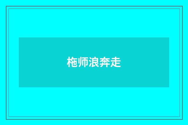 柂师浪奔走