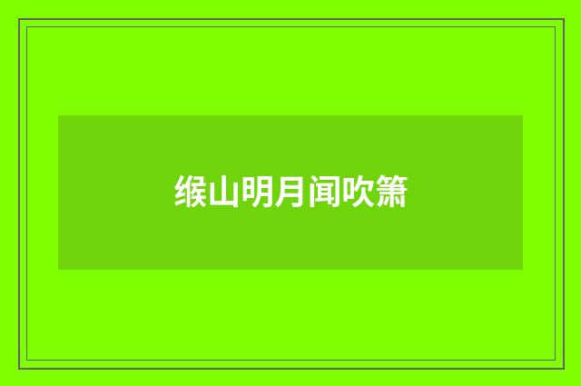 缑山明月闻吹箫
