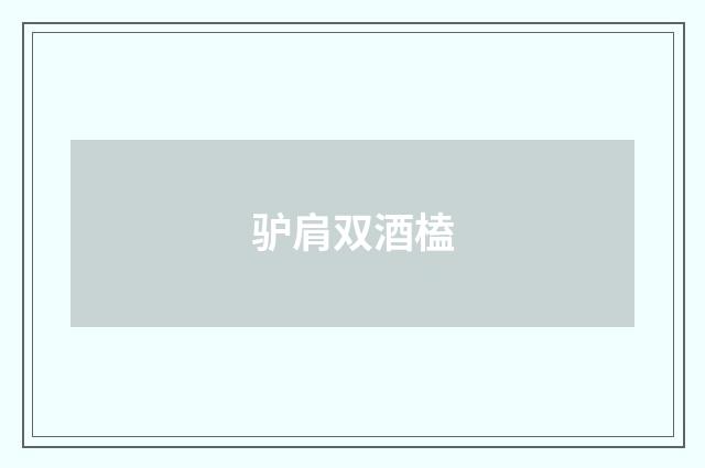 驴肩双酒榼
