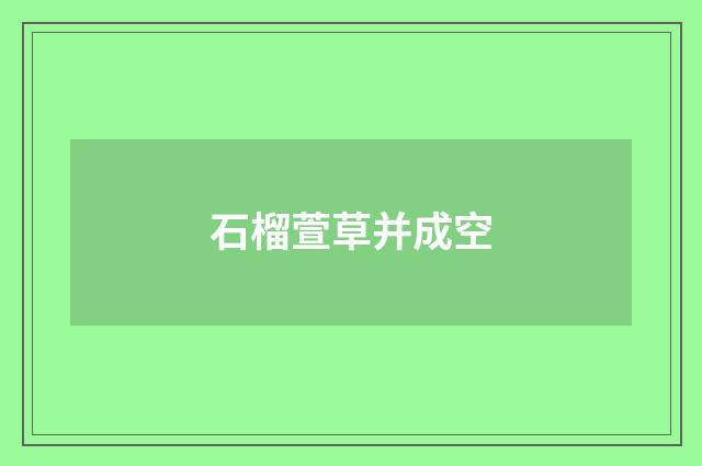 石榴萱草并成空