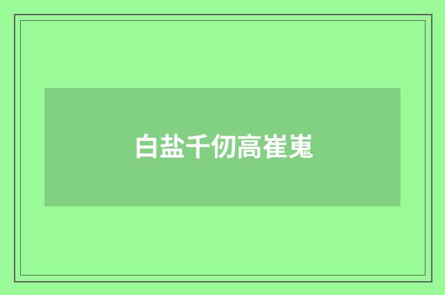 白盐千仞高崔嵬