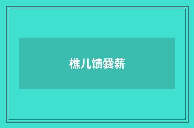 樵儿馈爨薪